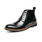Stivaletti Brogue Allacciati Uomo — Wingtip Pelle Mogano Vittoriano