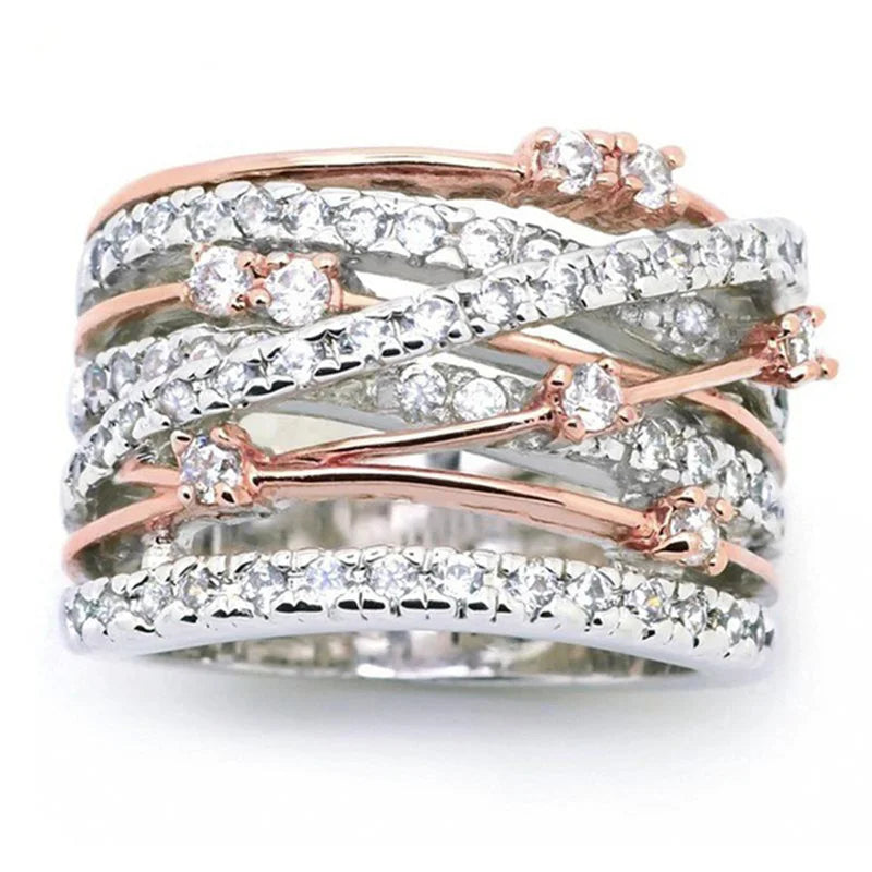 Bague Argent 925 Avec 3 Zircons Blancs - Taille 62 - Occasion Comme Neuve