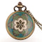 White Flower Women's Pocket Watch