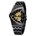 Montre Squelette Triangulaire Homme Bracelet Acier - Vignette | Steampunk Store