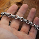 Bracelet Vajra Gravé Homme en Argent S925 - Vignette | Steampunk Store