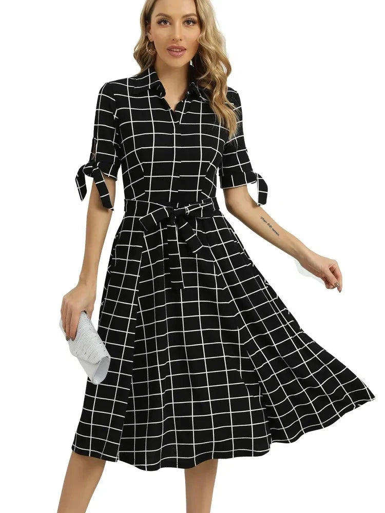 formal plaid dress Classy Black Size:LP IBD33691 Formal Dress Up Girl
