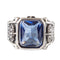Men's Stone Ring - Steampunk Blue