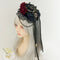 Mini Chapeau Lolita Gothique - Camée Précieux et Bouquet de Roses