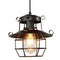 Suspension Cage Industrielle Steampunk - Noir