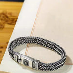 Bracelet Lion Tressé Homme en Argent S925 - Vignette | Steampunk Store