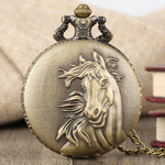 Montre à gousset cheval vintage en bronze — Stallion - Vignette | Steampunk Store