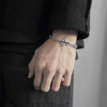Bracelet Croix Gothique Homme en Acier - Vignette | Steampunk Store
