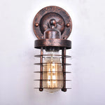 Industrial Steampunk Wall Sconce in Wrought Iron - The Loft Glow - Vignette | Steampunk Store