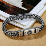 Bracelet Lion Tressé Homme en Argent S925 - Vignette | Steampunk Store