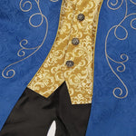 Redingote Bleue Homme - Broderies Or Victoriennes - Vignette | Steampunk Store