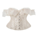 Beige Bardot Corset with Ruffles - Vignette | Steampunk Store