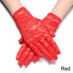 Kurze florale Spitzenhandschuhe - Vintage-Stil - Vignette | Steampunk Store