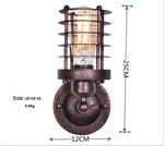 Industrial Steampunk Wall Sconce in Wrought Iron - The Loft Glow - Vignette | Steampunk Store