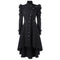 Manteau Long Gothique Femme — Col Mao Manches Gigot 5 Coloris Vintage Victorien