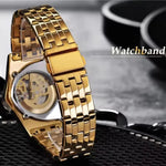 Montre Squelette Triangulaire Homme Bracelet Acier - Vignette | Steampunk Store