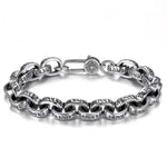 Bracelet Vajra Gravé Homme en Argent S925 - Vignette | Steampunk Store