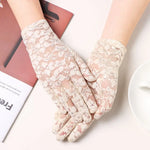 Kurze florale Spitzenhandschuhe - Vintage-Stil - Vignette | Steampunk Store