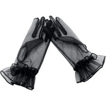 Luvas Curtas de Tule com Folhos - Cabaré Retro - Vignette | Steampunk Store
