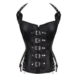 Espartilho Steampunk Halter em Pele Sintética - Vignette | Steampunk Store
