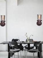 Industrial Steampunk Wall Sconce in Wrought Iron - The Loft Glow - Vignette | Steampunk Store