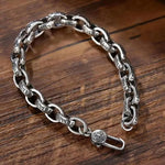 Bracelet Vajra Gravé Homme en Argent S925 - Vignette | Steampunk Store
