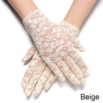 Kurze florale Spitzenhandschuhe - Vintage-Stil - Vignette | Steampunk Store