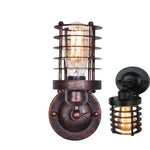 Industrial Steampunk Wall Sconce in Wrought Iron - The Loft Glow - Vignette | Steampunk Store
