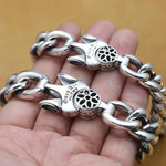 Bracelet Cubain Fleur de Cerisier en Argent S925 - Vignette | Steampunk Store