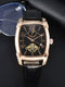 Montre Rectangulaire Homme Vintage - Squelette Art Déco