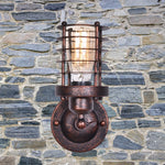 Industrial Steampunk Wall Sconce in Wrought Iron - The Loft Glow - Vignette | Steampunk Store