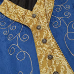 Redingote Bleue Homme - Broderies Or Victoriennes - Vignette | Steampunk Store