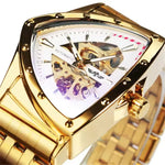 Montre Squelette Triangulaire Homme Bracelet Acier - Vignette | Steampunk Store