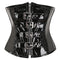 Punk PVC-korset met gespen - Zwart of rood - hoofdaanzicht