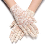 Kurze florale Spitzenhandschuhe - Vintage-Stil - Vignette | Steampunk Store