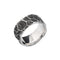 Schwarzer Wikinger-Runenring - Punk-Stahl
