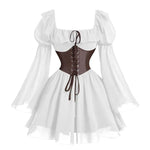 Robe Renaissance Médiévale Femme — Manches Longues Princesse à Taille Cintrée - Vignette | Steampunk Store