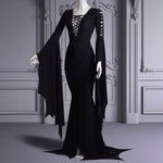 Long Sleeve Gothic Bodycon Maxi Dress - Vignette | Steampunk Store