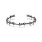 Bracelet Barbelé Homme - Jonc Punk en Acier - porté au poignet 12