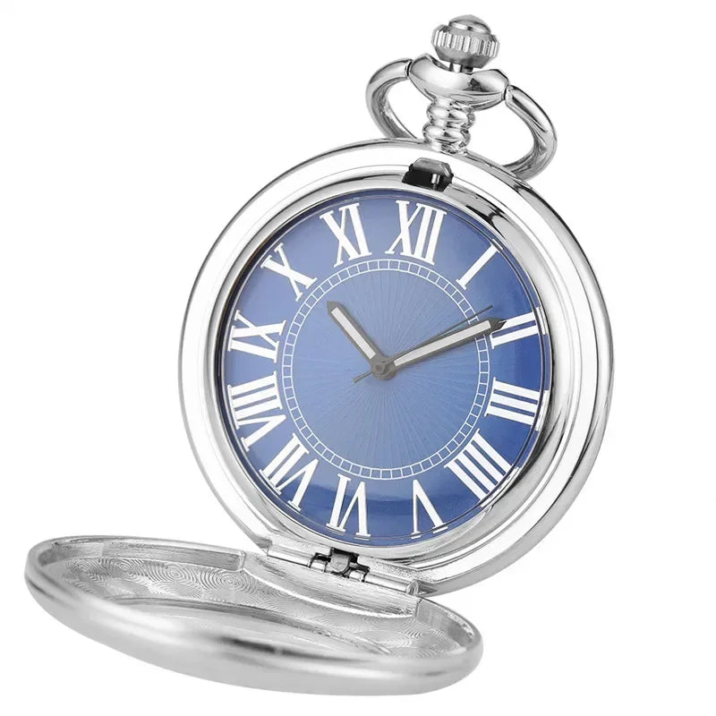 Montre De Poche Gousset Vintage Good Spring - Mouvement Quartz - Cadran Squelette Doré - Boîtier Acier - Neuf