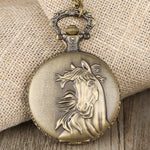 Montre à gousset cheval vintage en bronze — Stallion - Vignette | Steampunk Store
