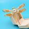 Steampunk brooch<br> Golden Dragonfly