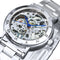 Montre Femme Argentée Squelette