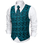 Gilet Paisley Homme - Jacquard Coloré - Vignette | Steampunk Store