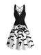Robe Noir et Blanc - Imprimé Chauve-souris