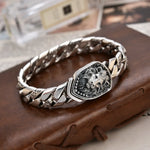 Bracelet Lion Vintage Homme en Argent S925 - Vignette | Steampunk Store
