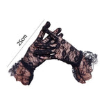 Kurze florale Spitzenhandschuhe - Vintage-Stil - Vignette | Steampunk Store