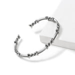 Bracelet Barbelé Homme - Jonc Punk en Acier - Vignette | Steampunk Store