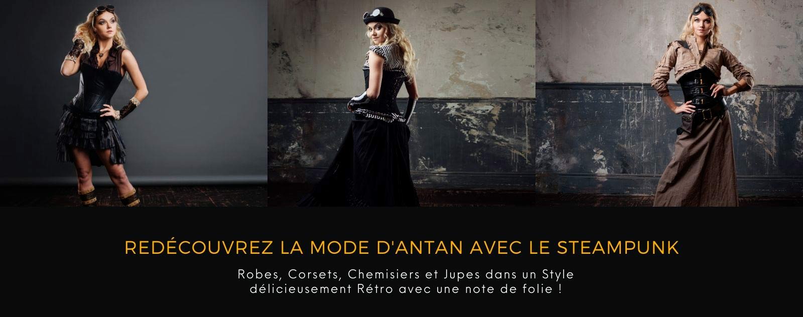 Bannière Vêtements Steampunk pour Femme