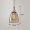 Suspension Vintage en Verre Ambré - Luminaire Steampunk Edison